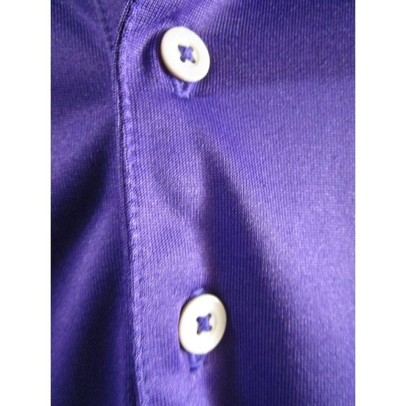 Nike Dri Fit LSU Tigers Purple Yellow Primary Logo Polo Mens Large EUC - Picture 7 of 11